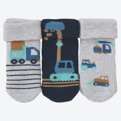 NKD Baby-Jungen-Frotteesocken mit Fahrzeug-Motiven, 3er-Pack