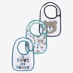 NKD Baby-Jungen-Lätzchen mit Bärenmotiv, 3-teilig