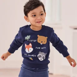 NKD Baby-Jungen-Sweatshirt mit hohem Baumwollanteil, 2er-Set