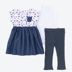 NKD Baby-Mädchen-Set mit Kleid, 3-teilig