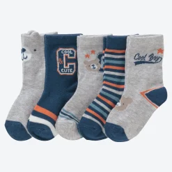NKD Baby-Socken mit Bärchendesign, 5er-Pack