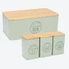 NKD Brotdosen-Set mit Bambusdeckel, 4er-Set