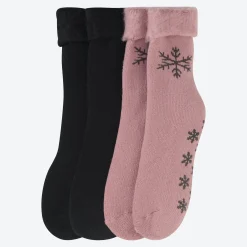 Damen NKD Damen-ABS-Kuschelsocken, 2er-Pack
