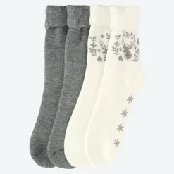 Damen NKD Damen-ABS-Kuschelsocken, 2er-Pack