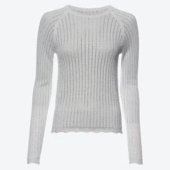 Damen NKD Damen-Ajour-Pullover mit Lurex-Effekt