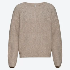 Damen NKD Damen-Ajour-Pullover mit Lurex-Effektgarn