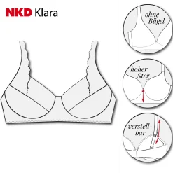 Damen NKD Damen-BH ohne Bügel, -KLARA