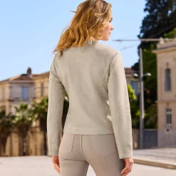 Damen NKD Damen-Blazer im Antik-Leder-Look