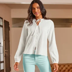 Damen NKD Damen-Bluse mit Lurex-Effektgarn