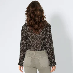 Damen NKD Damen-Bluse mit Rüschen am Ausschnitt