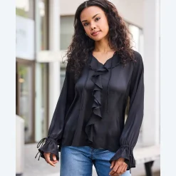 Damen NKD Damen-Bluse mit Rüschen und Volants