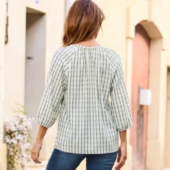 Damen NKD Damen-Bluse mit Schnürung am Ausschnitt