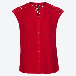 Damen NKD Damen-Bluse mit Spitzeneinsatz