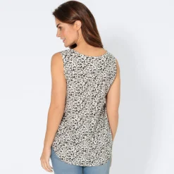 Damen NKD Damen-Bluse ohne Arm aus reiner Viskose