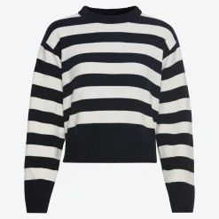 Damen NKD Damen-Chenille-Strickpullover mit Streifen-Design