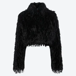 Damen NKD Damen-Federjacke im Bolero-Stil
