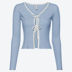 Damen NKD Damen-Feinstrick-Cardigan mit Schnürung