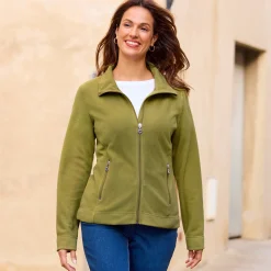 Damen NKD Damen-Fleecejacke mit Umlegekragen