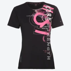 Damen NKD Damen-Funktions-T-Shirt mit Rundhalsausschnitt