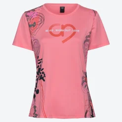 Damen NKD Damen-Funktions-T-Shirt mit Rundhalsausschnitt
