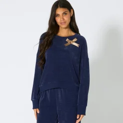 Damen NKD Damen-Homewear-Oberteil mit Schleife