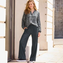 Damen NKD Damen-Hose mit Plissee-Effekt