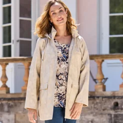 Damen NKD Damen-Jacke in Antiklederoptik