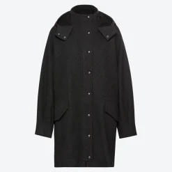 Damen NKD Damen-Jacke mit Kapuze und Druckknöpfen