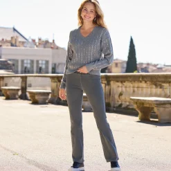 Damen NKD Damen-Jeans mit elastischem Taillenbund