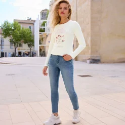 Damen NKD Damen-Jeans mit offenen Kanten, -MIAMI