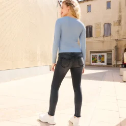 Damen NKD Damen-Jeans mit offenen Kanten, -MIAMI