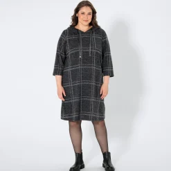 Damen NKD Damen-Kleid mit Kapuze, große Größen