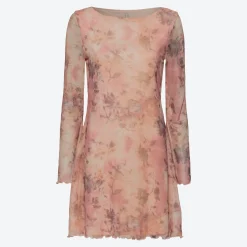 Damen NKD Damen-Kleid mit Trompetenärmel