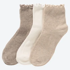 Damen NKD Damen-Kurzschaftsocken mit hohem Tragekomfort, 3er-Pack