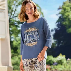 Damen NKD Damen-Langarmshirt aus Baumwolle