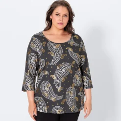 Damen NKD Damen-Langarmshirt mit 3/4 Arm, große Größen