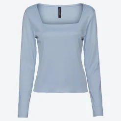 Damen NKD Damen-Langarmshirt mit Carré-Ausschnitt