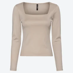 Damen NKD Damen-Langarmshirt mit Carré-Ausschnitt