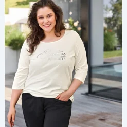 Damen NKD Damen-Langarmshirt mit Druck, große Größen
