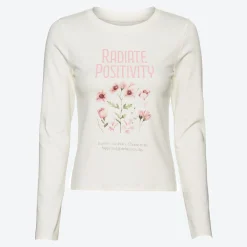 Damen NKD Damen-Langarmshirt mit Frontaufdruck