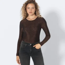Damen NKD Damen-Langarmshirt mit Lurex