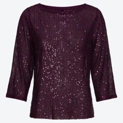 Damen NKD Damen-Langarmshirt mit Pailletten