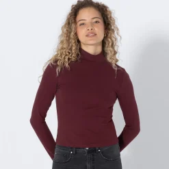 Damen NKD Damen-Langarmshirt mit Stehkragen