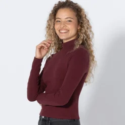 Damen NKD Damen-Langarmshirt mit Stehkragen