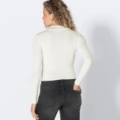 Damen NKD Damen-Langarmshirt mit Stehkragen