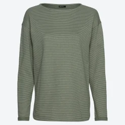 Damen NKD Damen-Langarmshirt mit U-Boot-Halsausschnitt