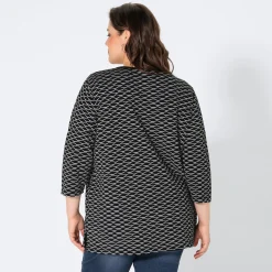 Damen NKD Damen-Langarmshirt mit V-Ausschnitt, große Größen