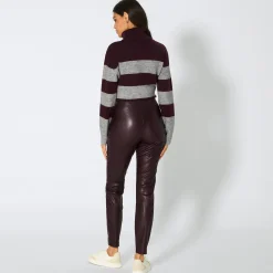 Damen NKD Damen-Leggings in Kunstleder-Optik