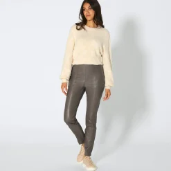 Damen NKD Damen-Leggings in Kunstleder-Optik