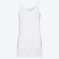 Damen NKD Damen-Longtop mit Spitze am Saum